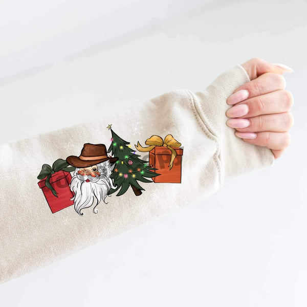 Its the most wonderful time of the year (western santa, sleigh, snowman) SLEEVE 11085 DTF TRANSFER