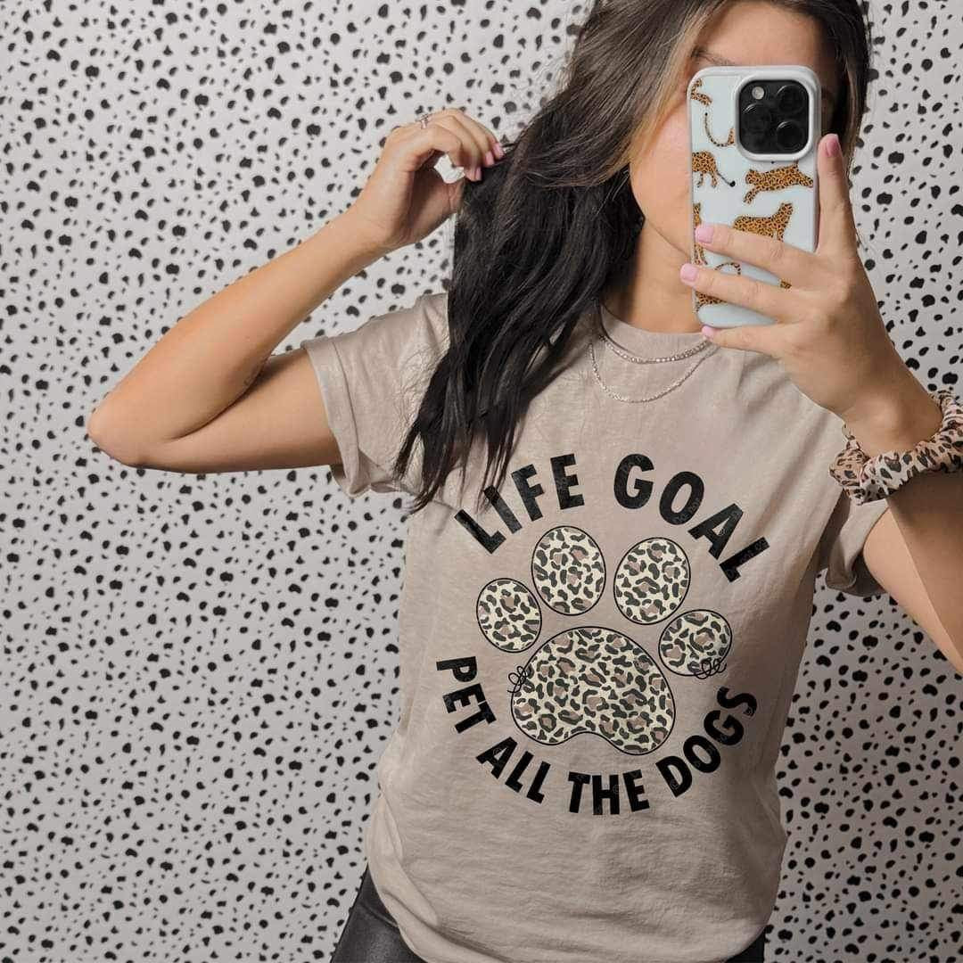 Life goal pet all the dogs 21223 DTF transfer