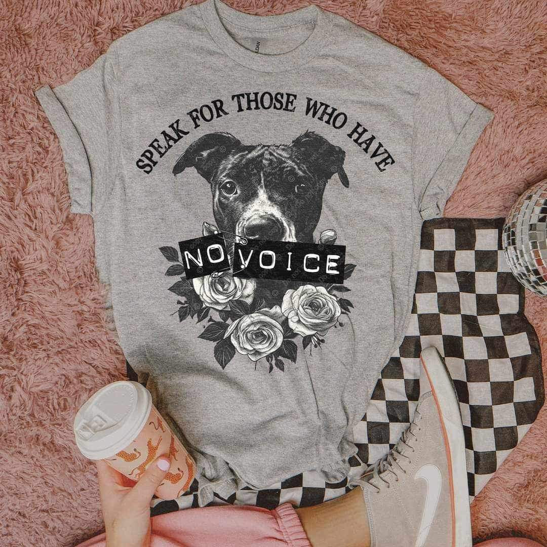Speak for those who have no voice dog 21219 DTF transfer