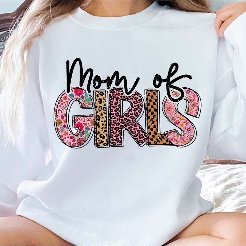 Mom of girls patterned 31752 DTF transfer