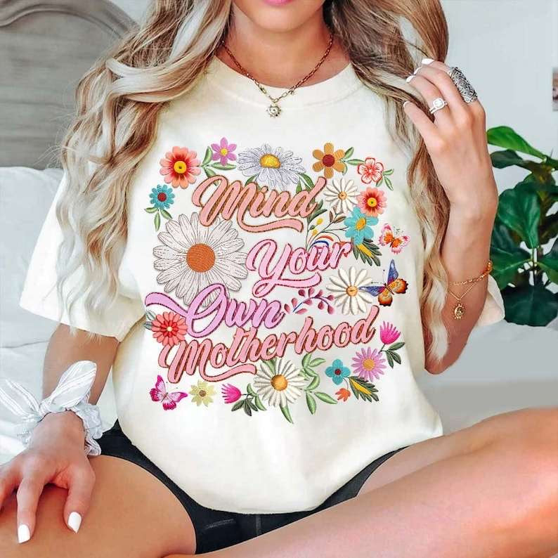 Mind your own motherhood peach and pink 31750 DTF transfer