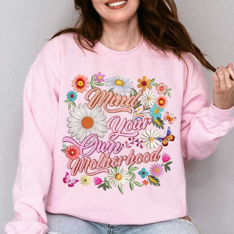 Mind your own motherhood peach and pink 31750 DTF transfer