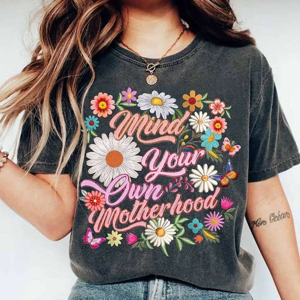 Mind your own motherhood peach and pink 31750 DTF transfer