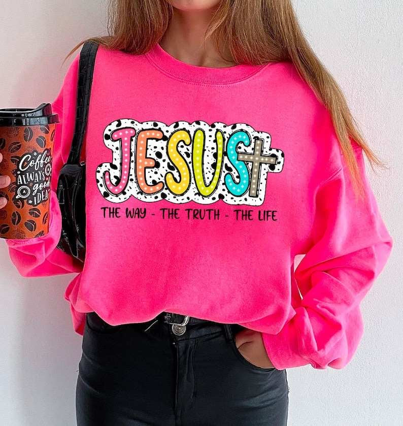 Jesus the way the truth the life colorful 31817 DTF transfer