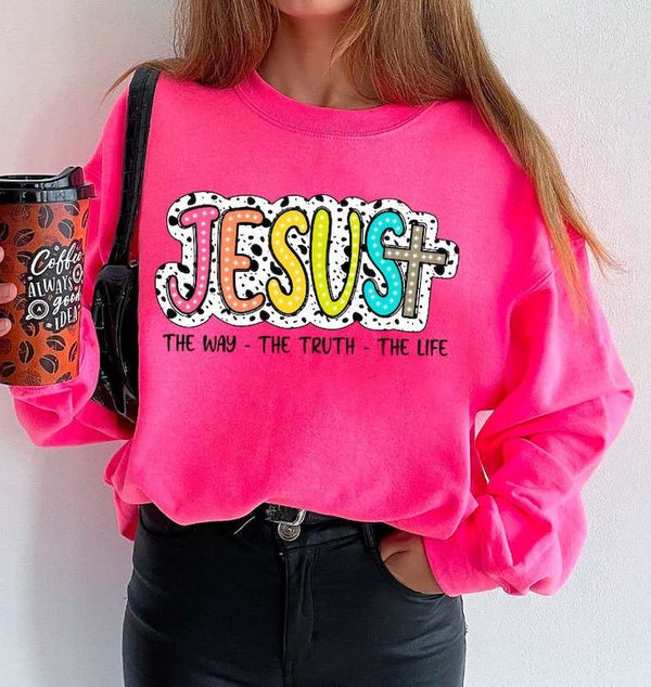 Jesus the way the truth the life colorful 31817 DTF transfer