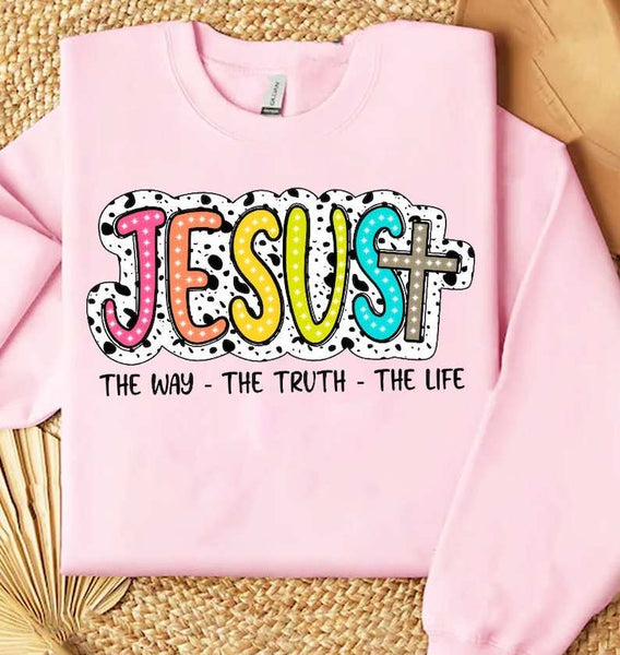 Jesus the way the truth the life colorful 31817 DTF transfer
