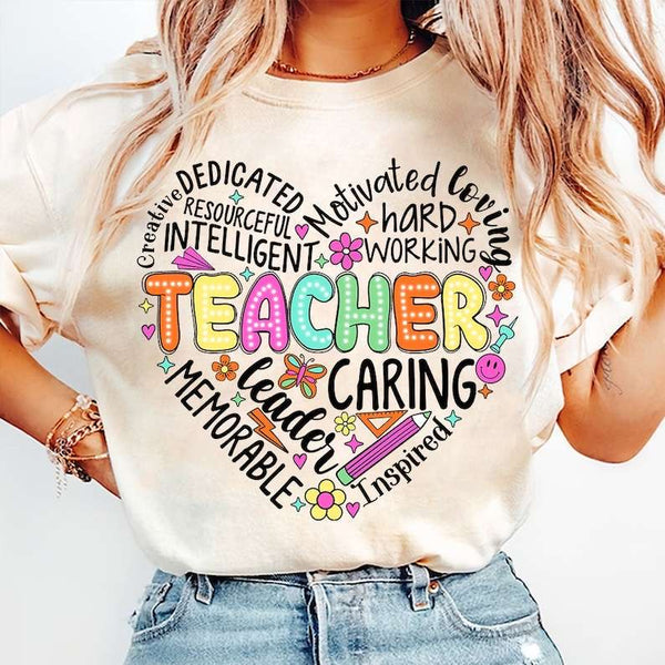 Teacher subway heart 31793 DTF transfer