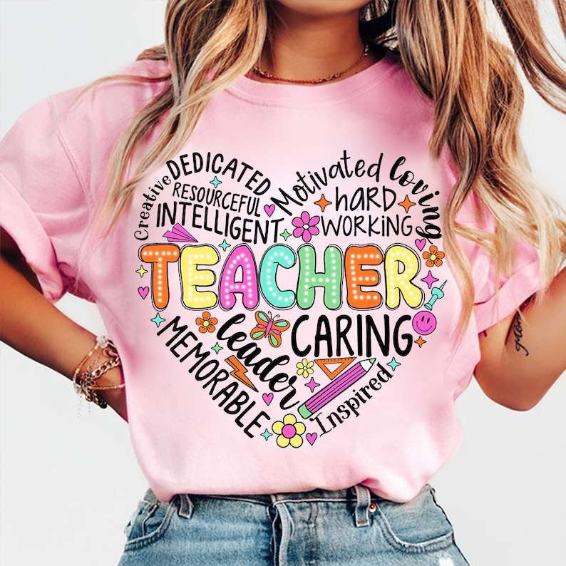 Teacher subway heart 31793 DTF transfer