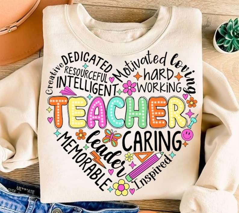 Teacher subway heart 31793 DTF transfer