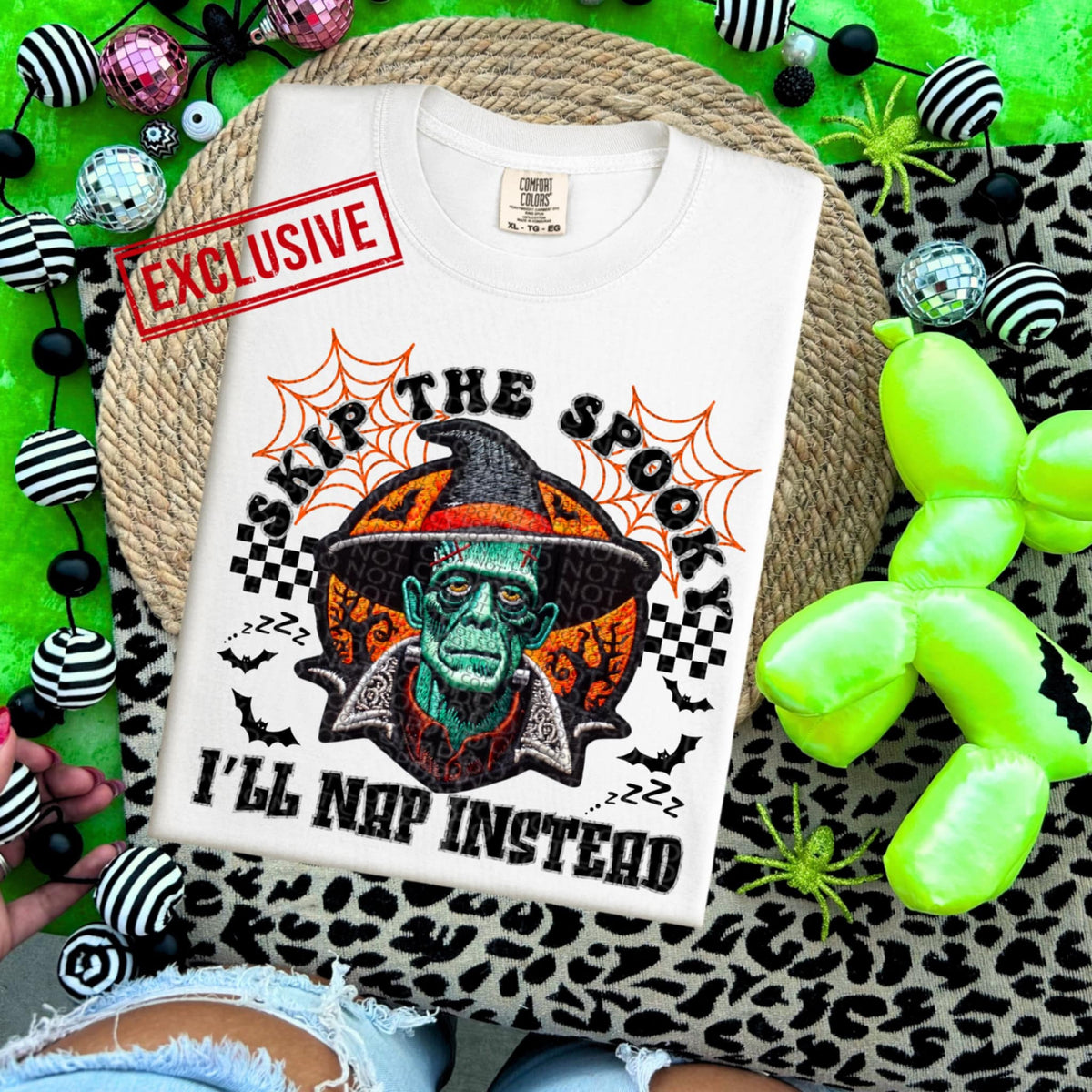 Skip The Spooky exclusive DTF transfer