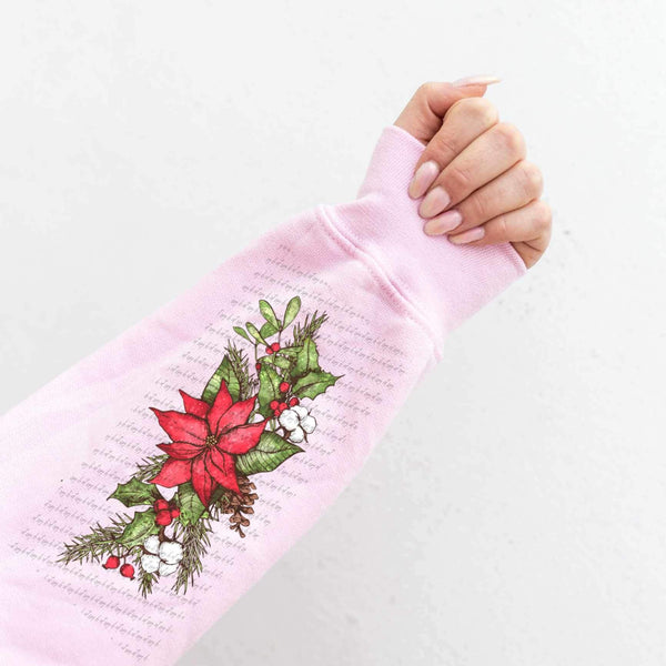 Poinsettia sleeve 11142 DTF TRANSFER