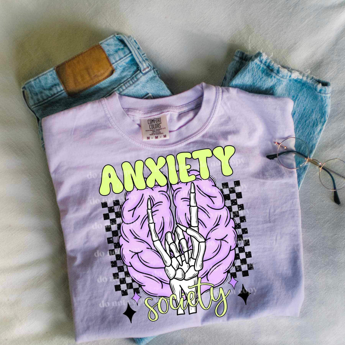 Anxiety society (CSC) 21257 DTF transfer