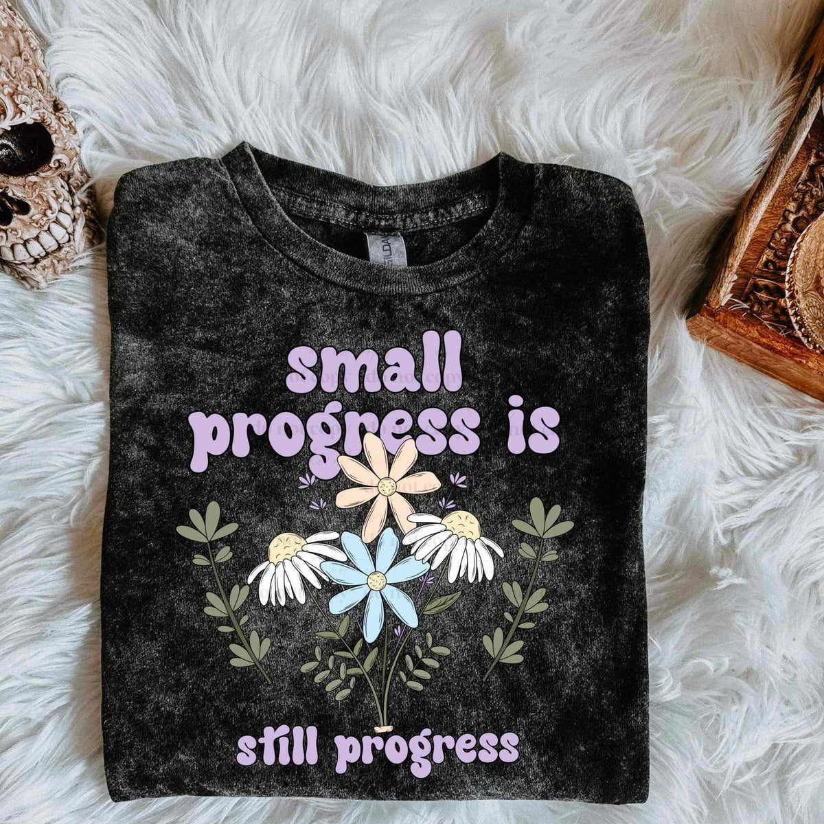 Small progress is still progress flowers (CSC) 21256 DTF transfer