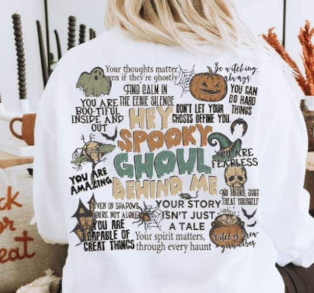 Hey spooky ghoul subway BACK 11136 DTF TRANSFER