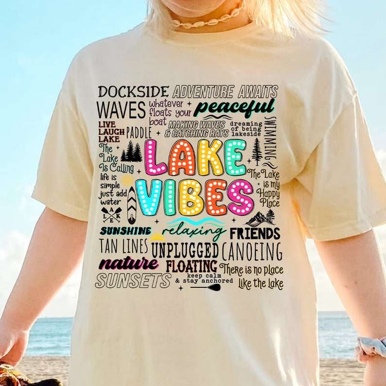 Lake vibes subway colorful 31809 DTF transfer