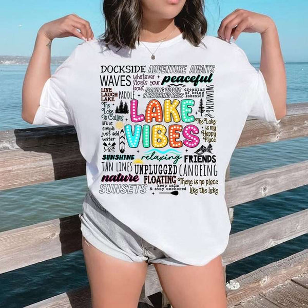 Lake vibes subway colorful 31809 DTF transfer