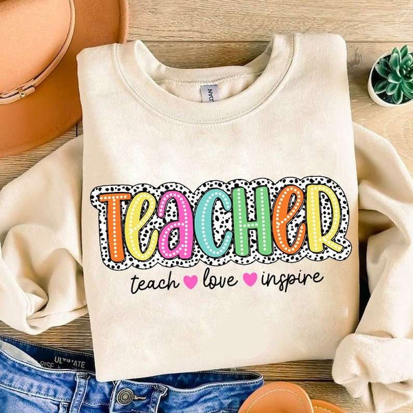 Teacher teach love inspire 31787 DTF transfer