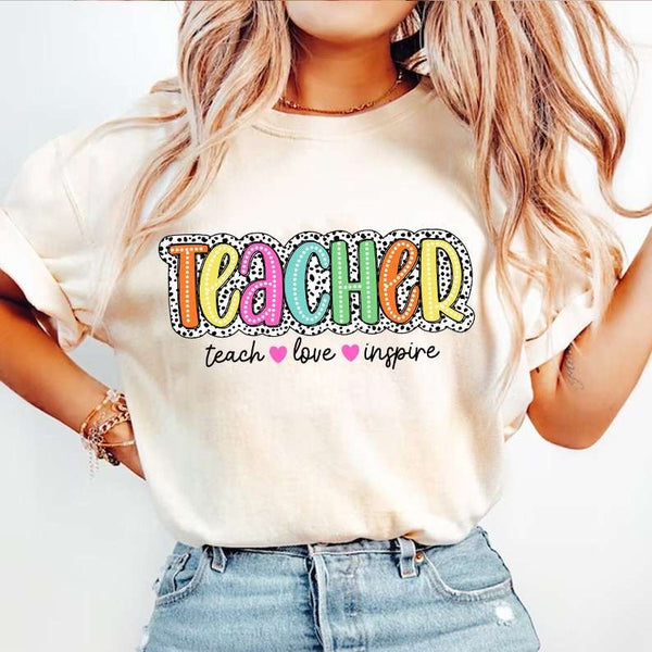 Teacher teach love inspire 31787 DTF transfer