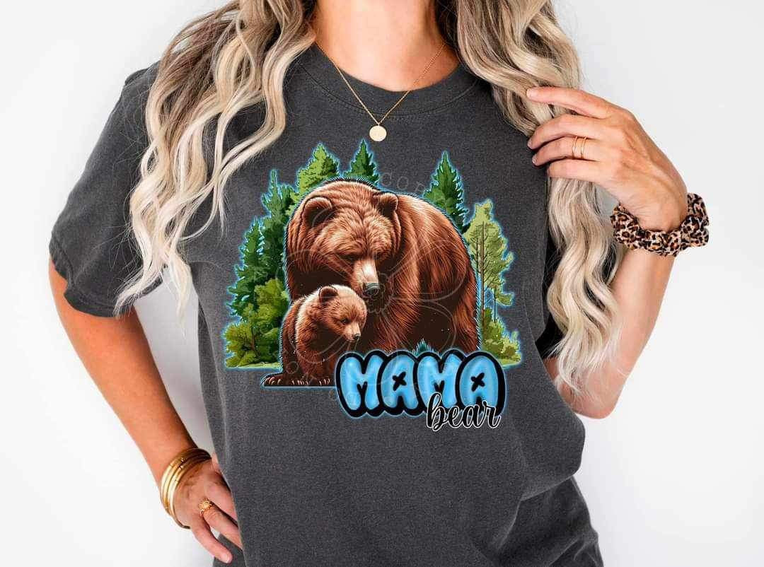 Mama bear blue font (four designs) 21303 DTF transfers