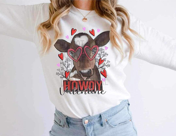 Howdy valentine cow (four designs) 21293 DTF transfers