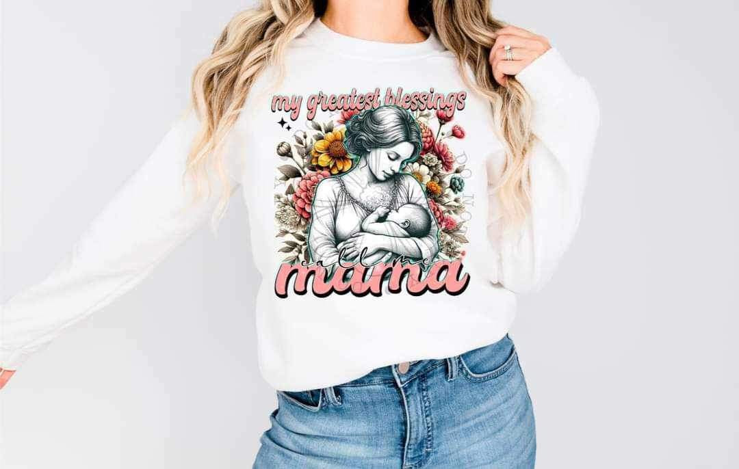 My greatest blessing calls me mama (four designs) 21289 DTF transfers