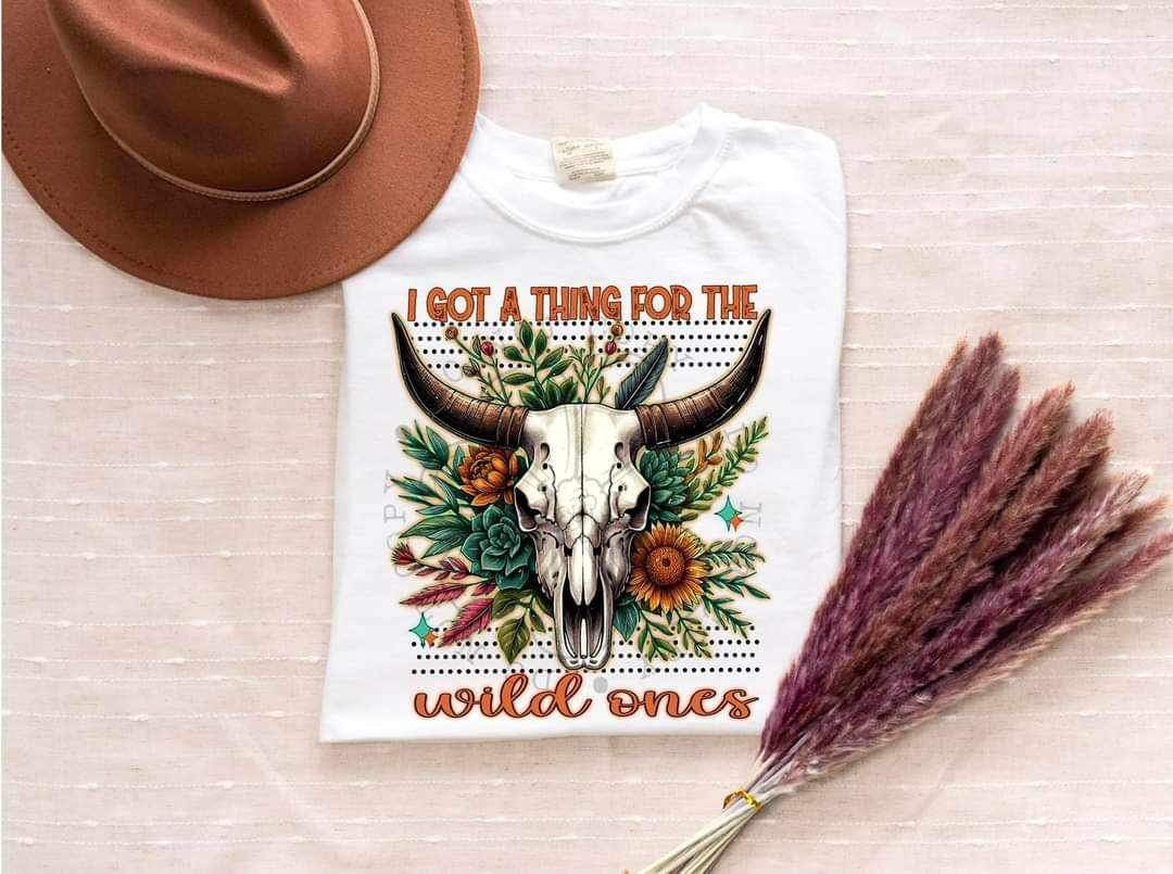 I got a thing for the wild ones bull skull (four designs) 21286 DTF transfer