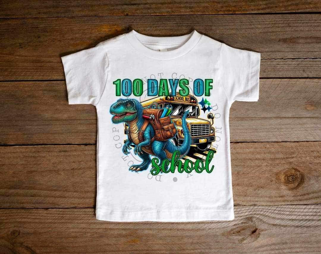 100 days of school dino (four designs) 21281 DTF transfer
