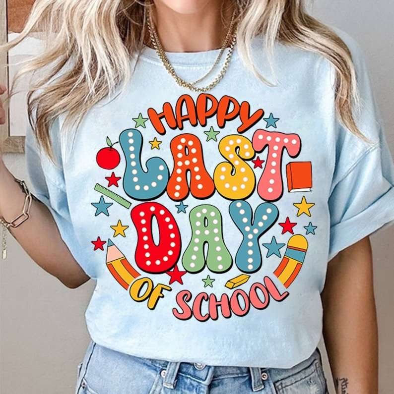 Happy last day of school circle 31777 DTF transfer
