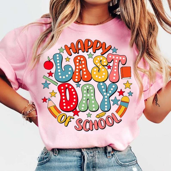 Happy last day of school circle 31777 DTF transfer