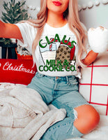 Claus Milk & Cookie Co (green font, milk and cookies) 11259 DTF TRANSFER