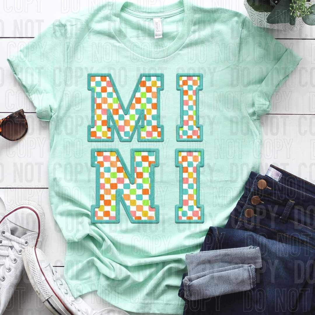 Mini colorful checkered embroidery (SBB) 21334 DTF transfers