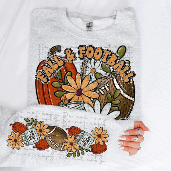 pumpkin, candle, football, flowers SLEEVE ONLY 11254 DTF TRANSFER