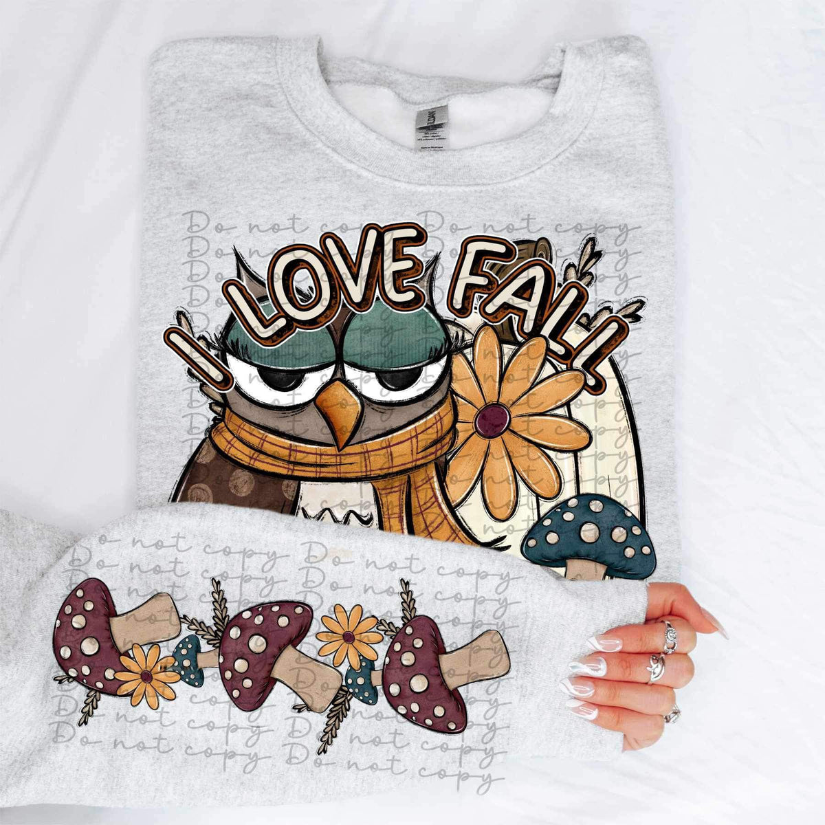 Floral mushroom SLEEVE ONLY 11251 DTF TRANSFER