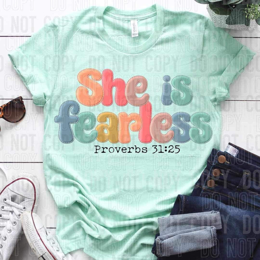 She is fearless colorful (SBB) 21336 DTF transfers