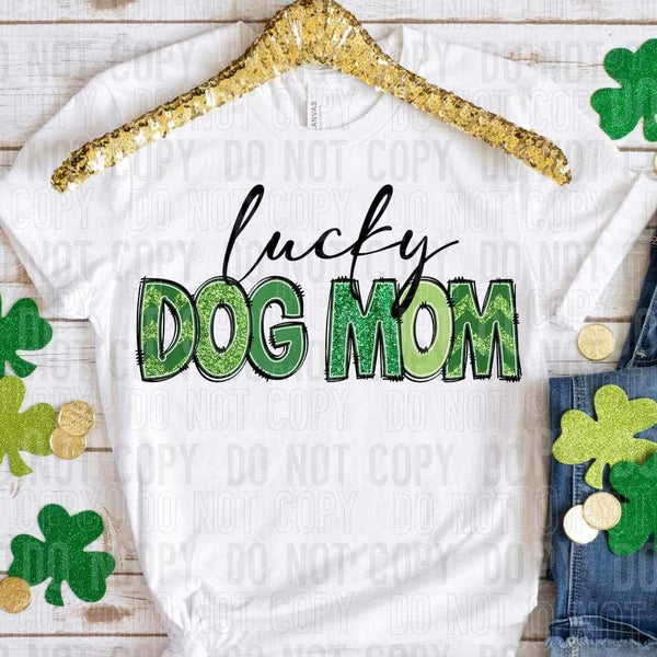 Lucky dog mom green (SBB) 21328 DTF transfers