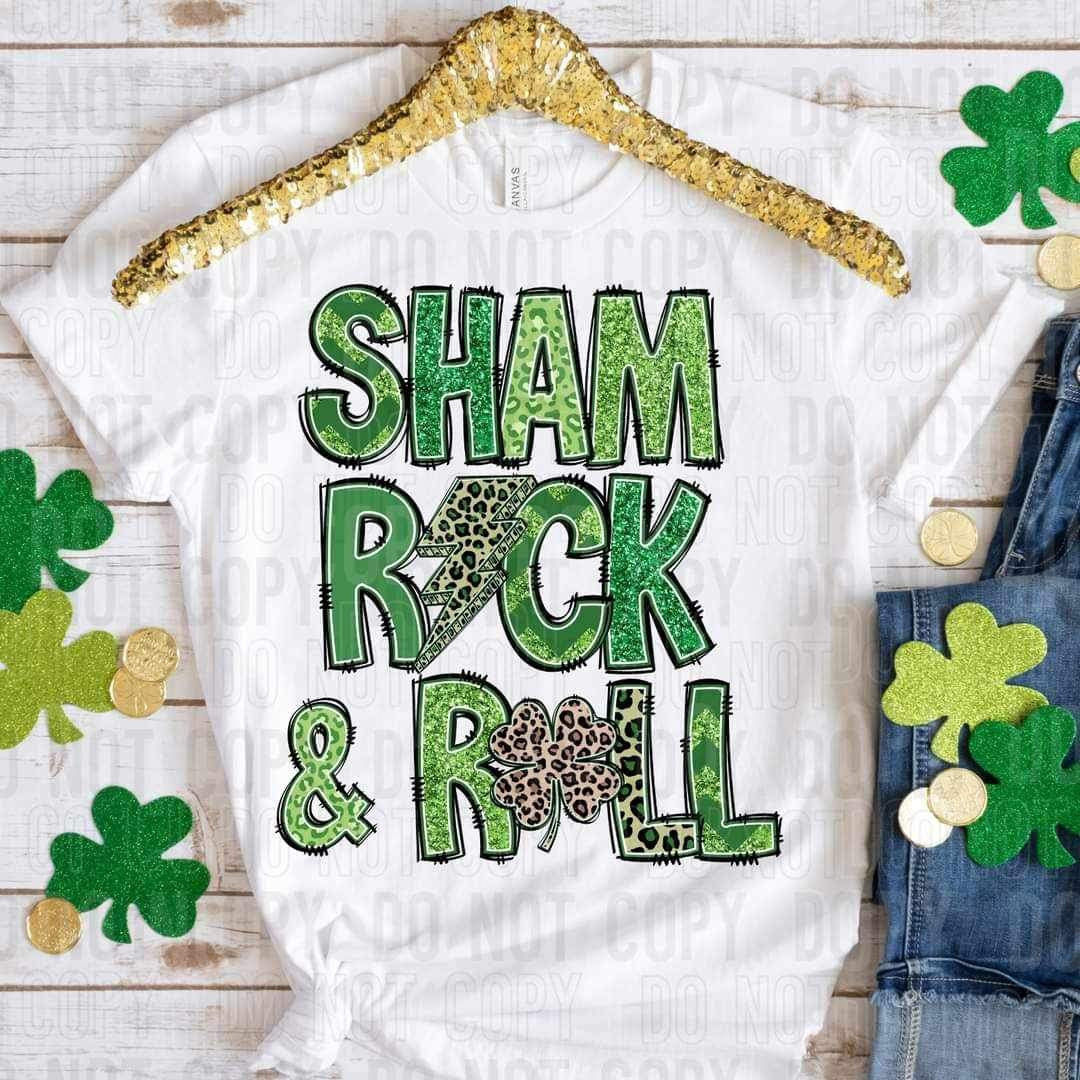 Shamrock & roll green and leopard (SBB) 21327 DTF transfers
