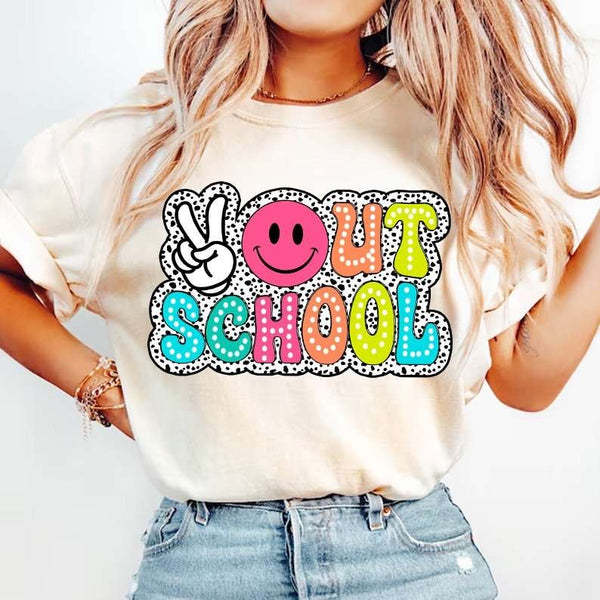 Peace out school 31775 DTF transfer