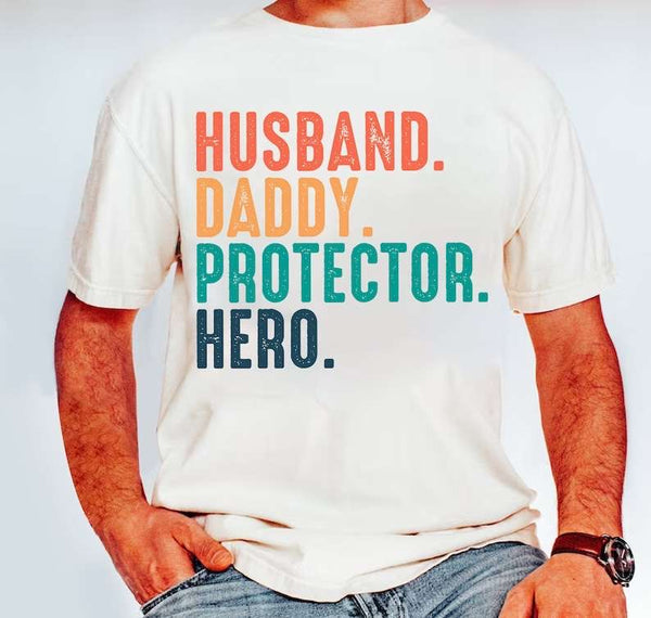 Husband daddy protector hero 31815 DTF transfer