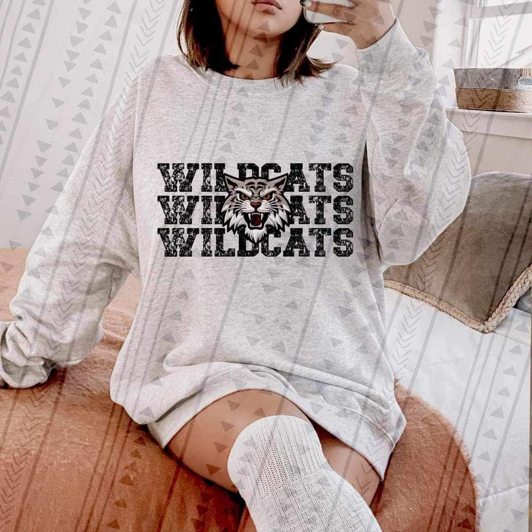 Wildcats STACKED faux embroidery 21380 DTF transfer