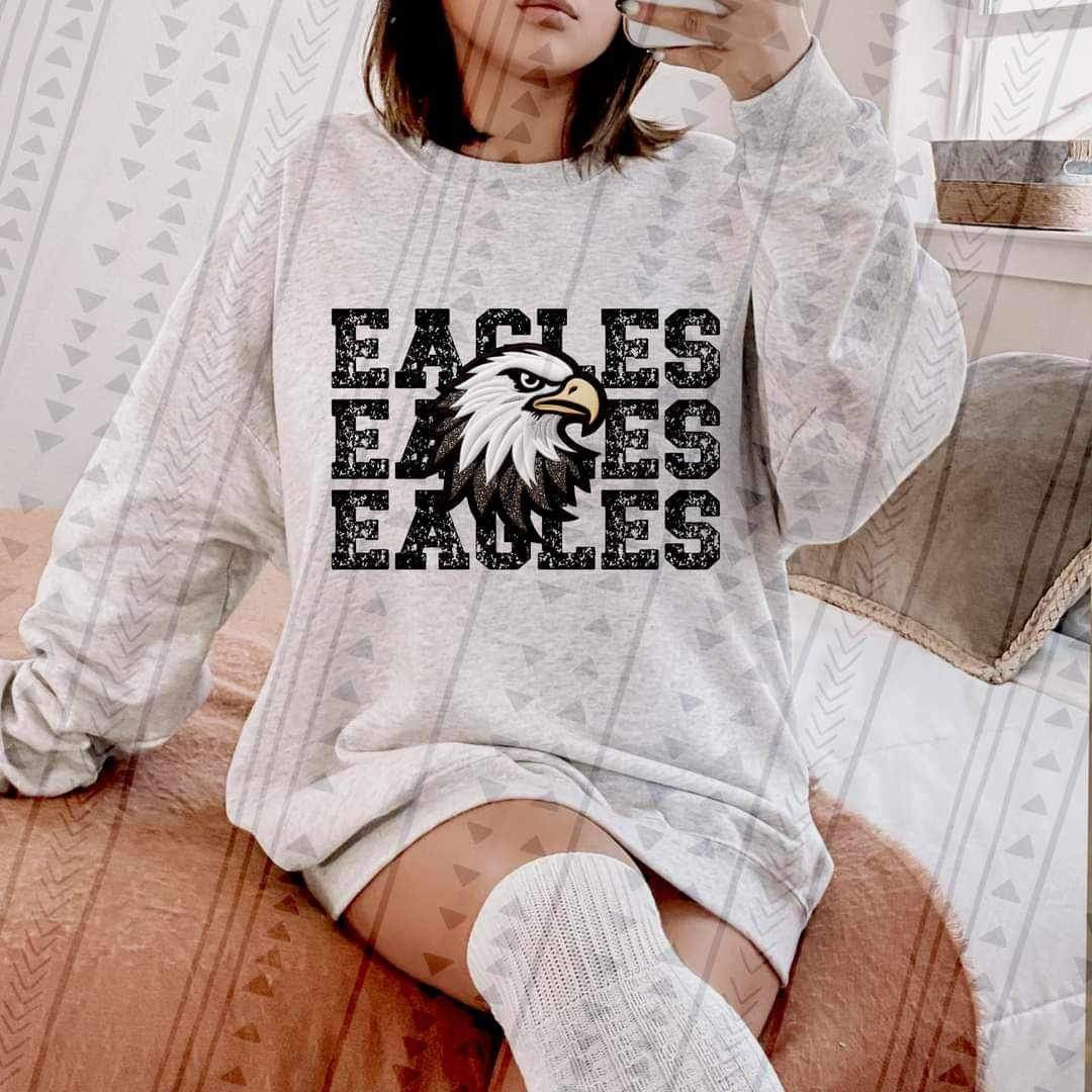 Eagles STACKED faux embroidery 21375 DTF transfer