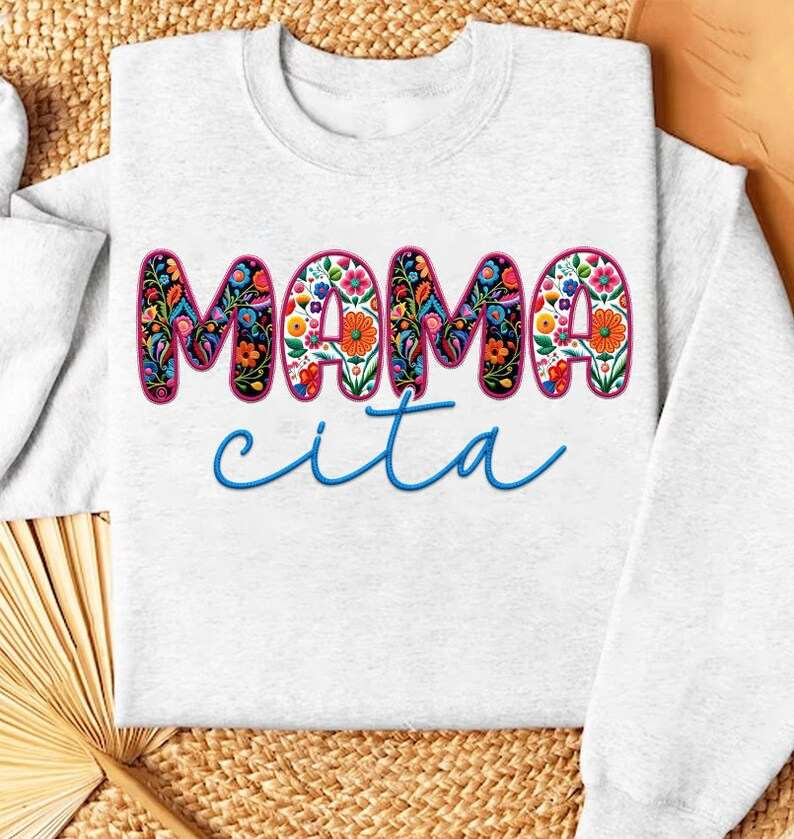 Mamacita floral embroidery 31743 DTF transfer
