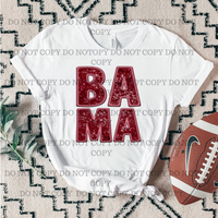 Bama faux embroidery glitter DTF TRANSFER 13005