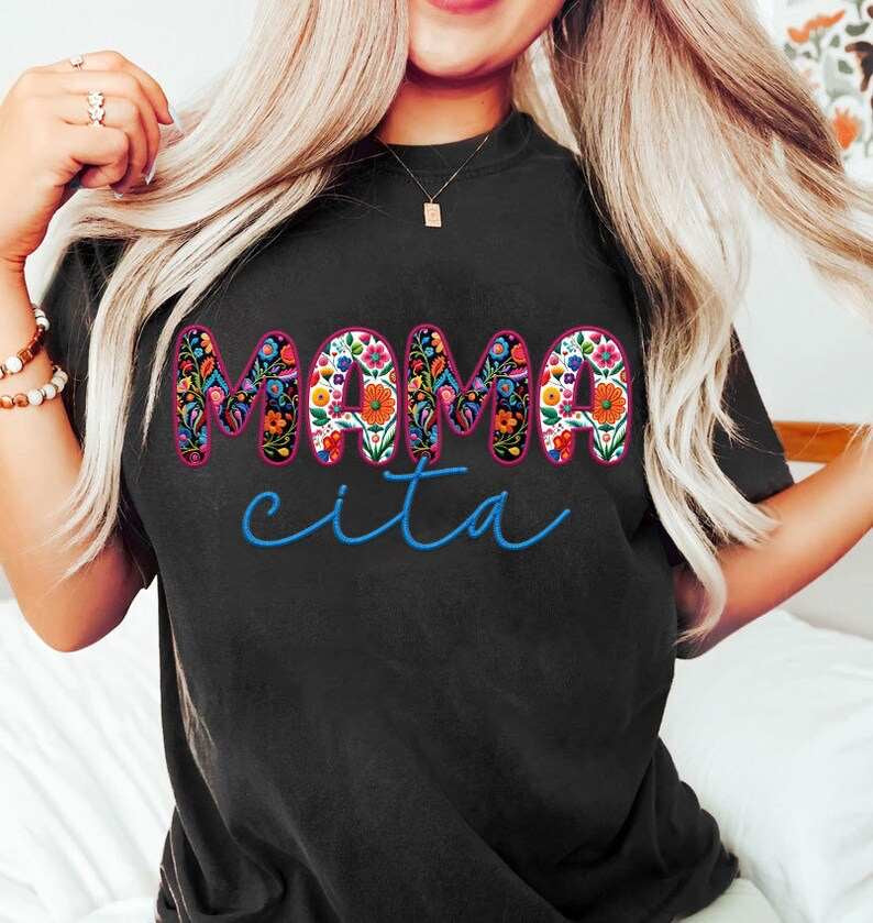 Mamacita floral embroidery 31743 DTF transfer
