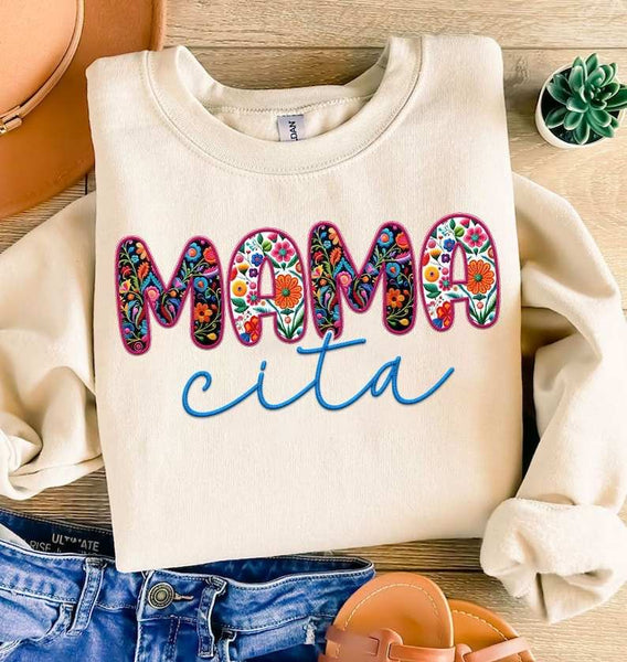 Mamacita floral embroidery 31743 DTF transfer