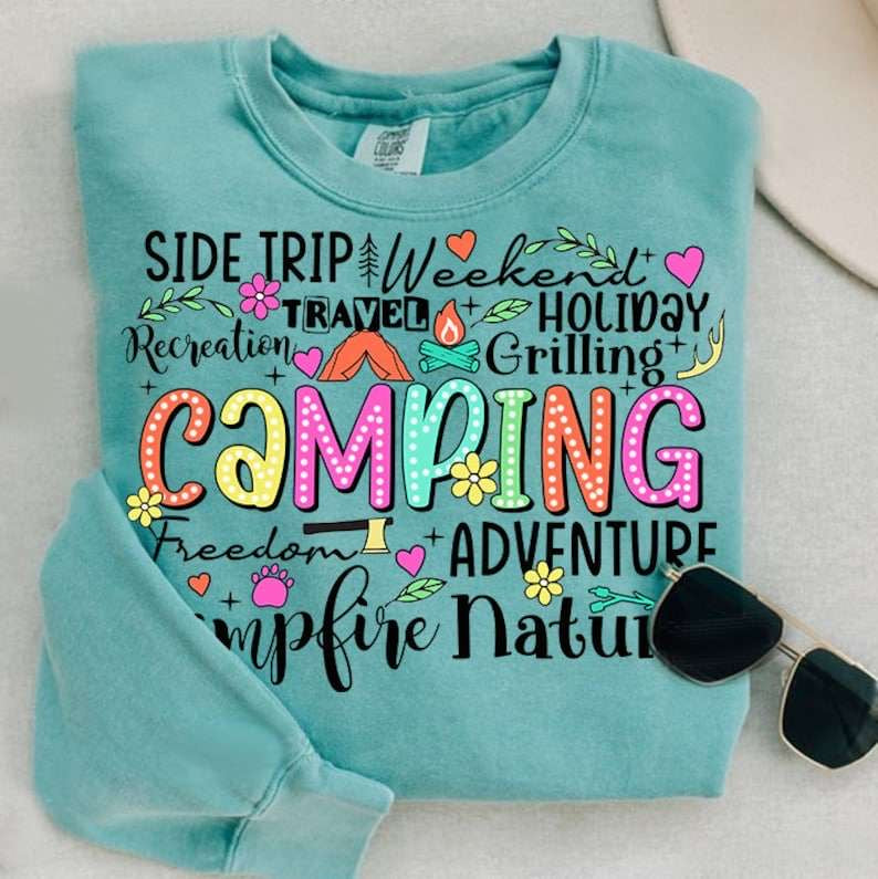 Camping subway colorful 31802 DTF transfer