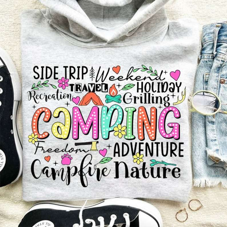 Camping subway colorful 31802 DTF transfer