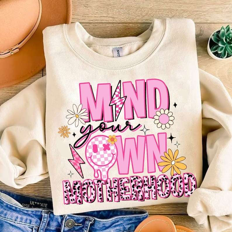 Mind your own motherhood pink leopard 31741 DTF transfer
