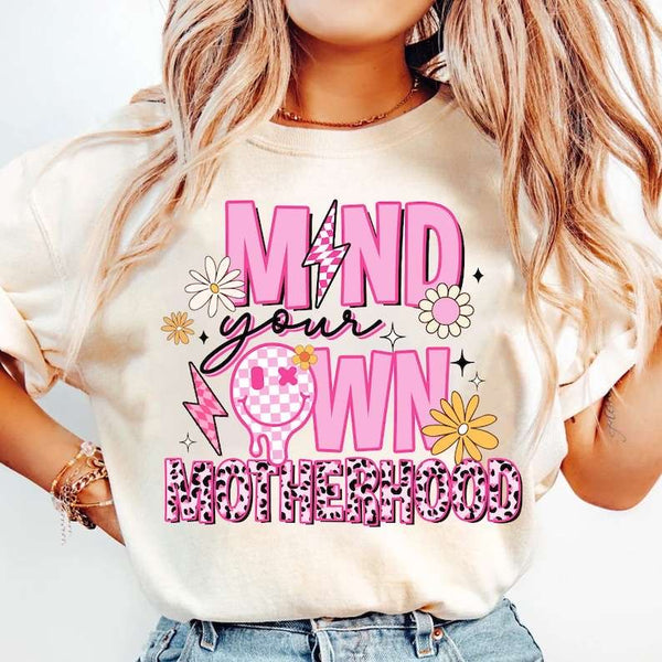 Mind your own motherhood pink leopard 31741 DTF transfer