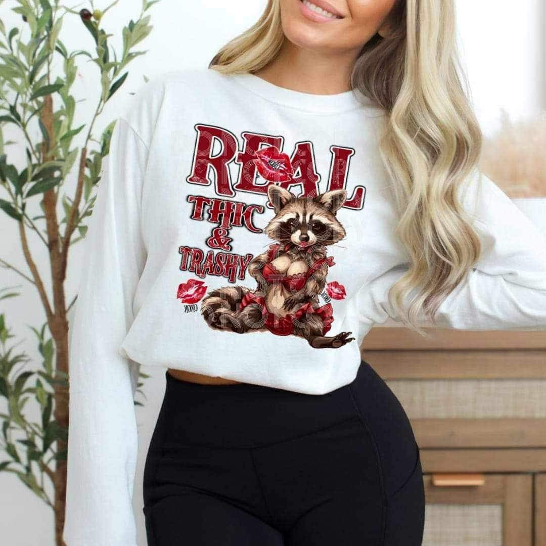 Real thick & trashy raccoon 21356 DTF transfers