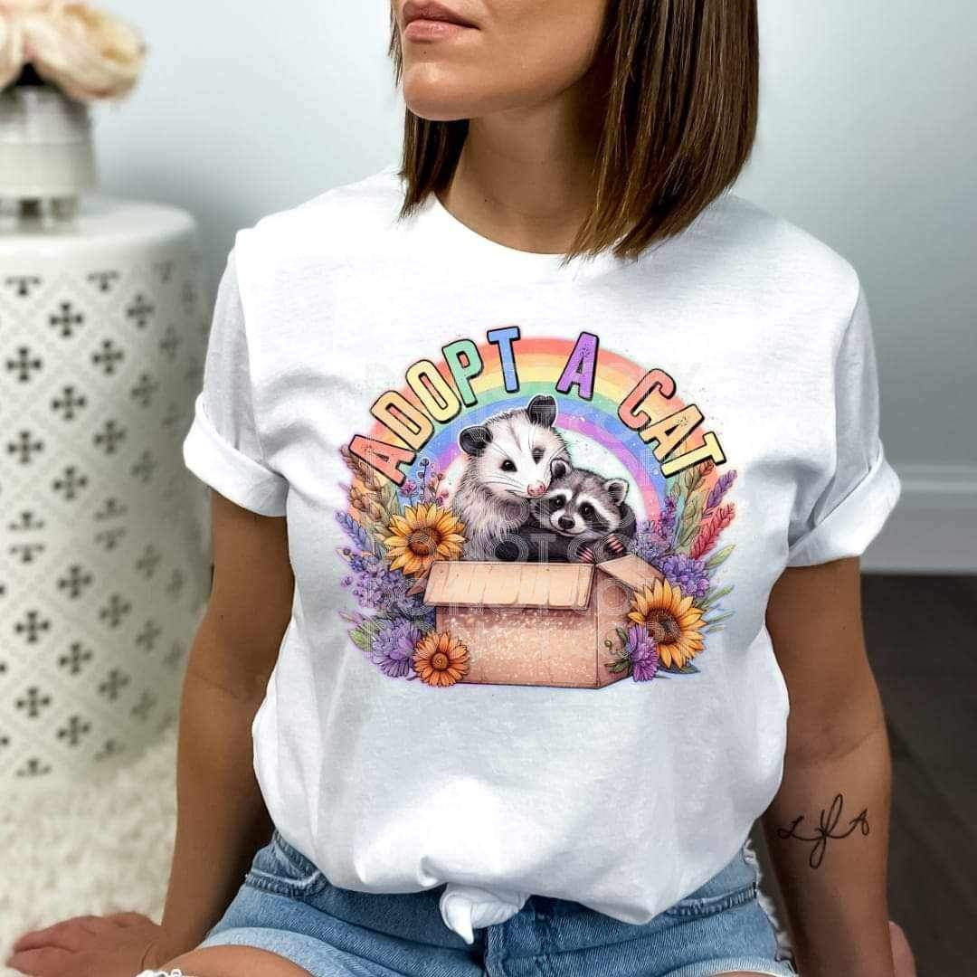 Adopt a cat possum and raccoons 21355 DTF transfers